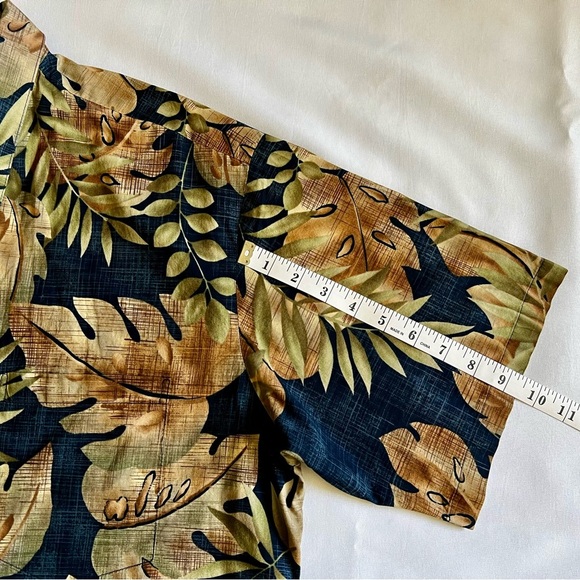 Tori Richard Size XL Floral Bronze Hawaiian Shirt Cotton Lawn Made In Hawaii - Picture 5 of 6